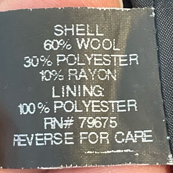 Michael Kors Classic Wool Pea Coat Black Lined Hood Zipper Closure 1X - Picture 6 of 10